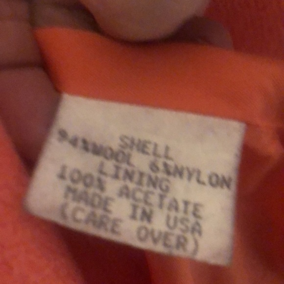 Vintage Neiman Marcus soft orange blazer, size 12 with orange/gold buttons. - Picture 4 of 4